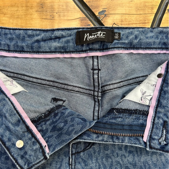 Nanette Spotted Jean Shorts size 10 - Picture 2 of 3